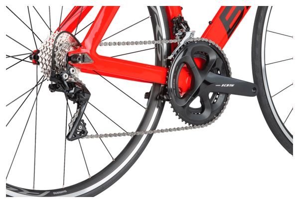 M-6973 Vélo de Triathlon BMC Timemachine One Shimano 105 11V 700 mm Rouge Neon 2023